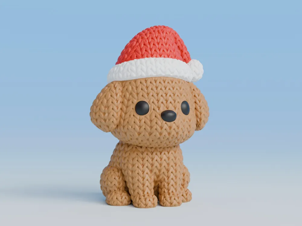 Вазянная новогодняя собачка