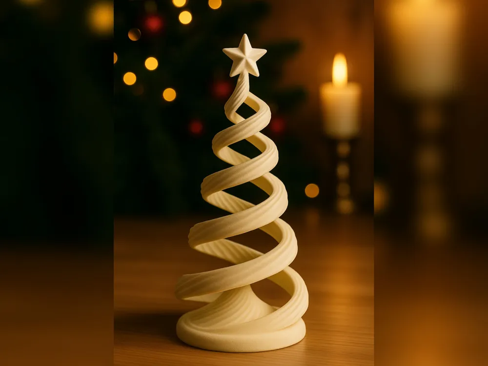 Спиральная новогодняя ёлка