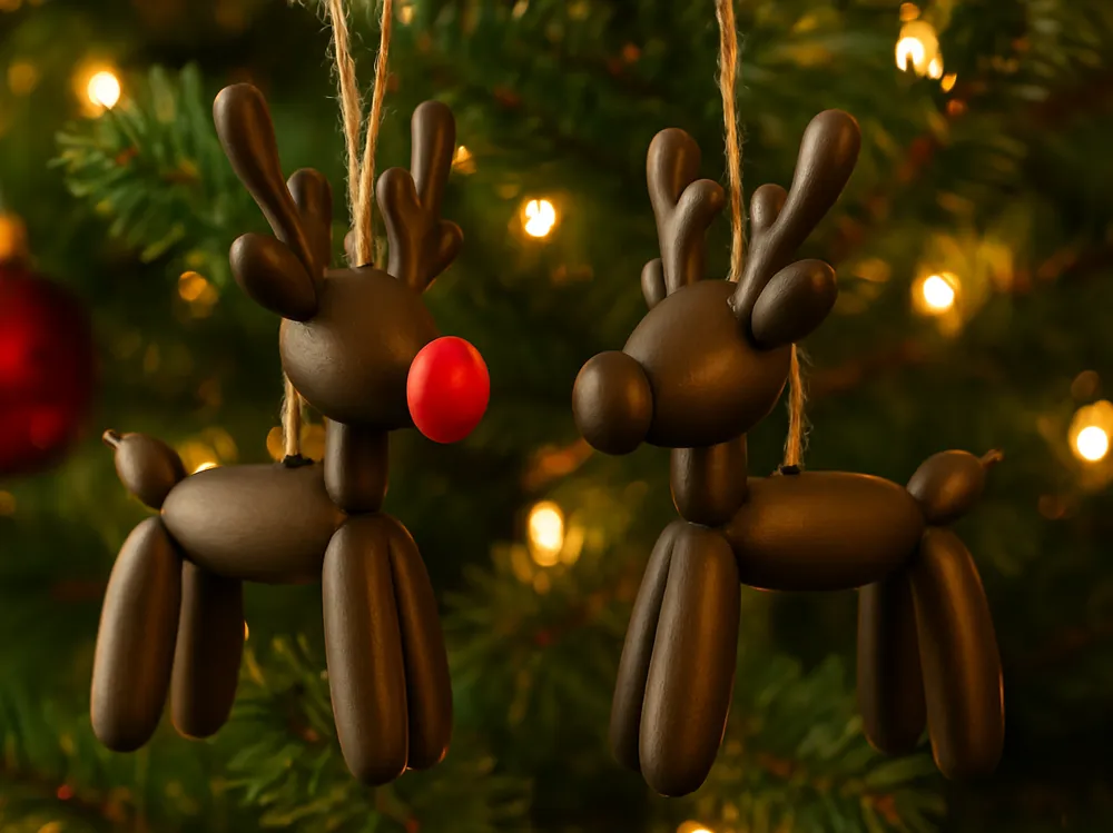 Игрушка на елку надувной олень