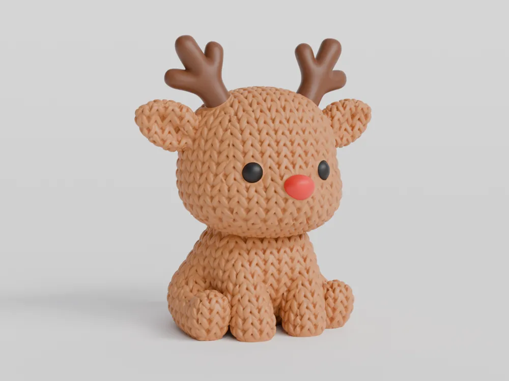 Вязаный оленёнок